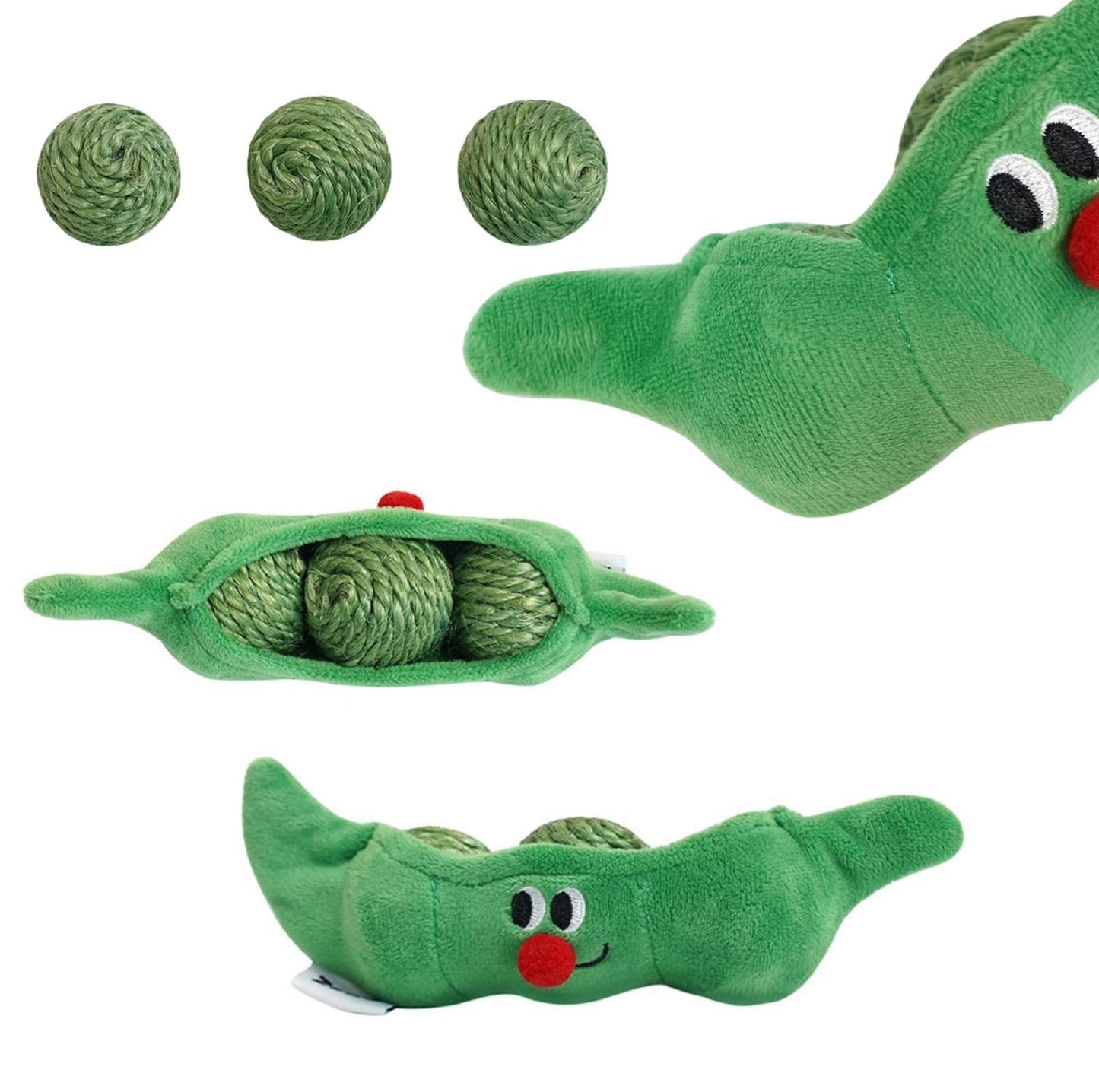 ZeZe Green Bean With Sisal Ball Cat Toys - {{product.type}} - PawPawUp