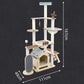 Adorable & Attractive Modern Wooden Large Cat Tree with Windmill Design - {{product.type}} - PawPawUp
