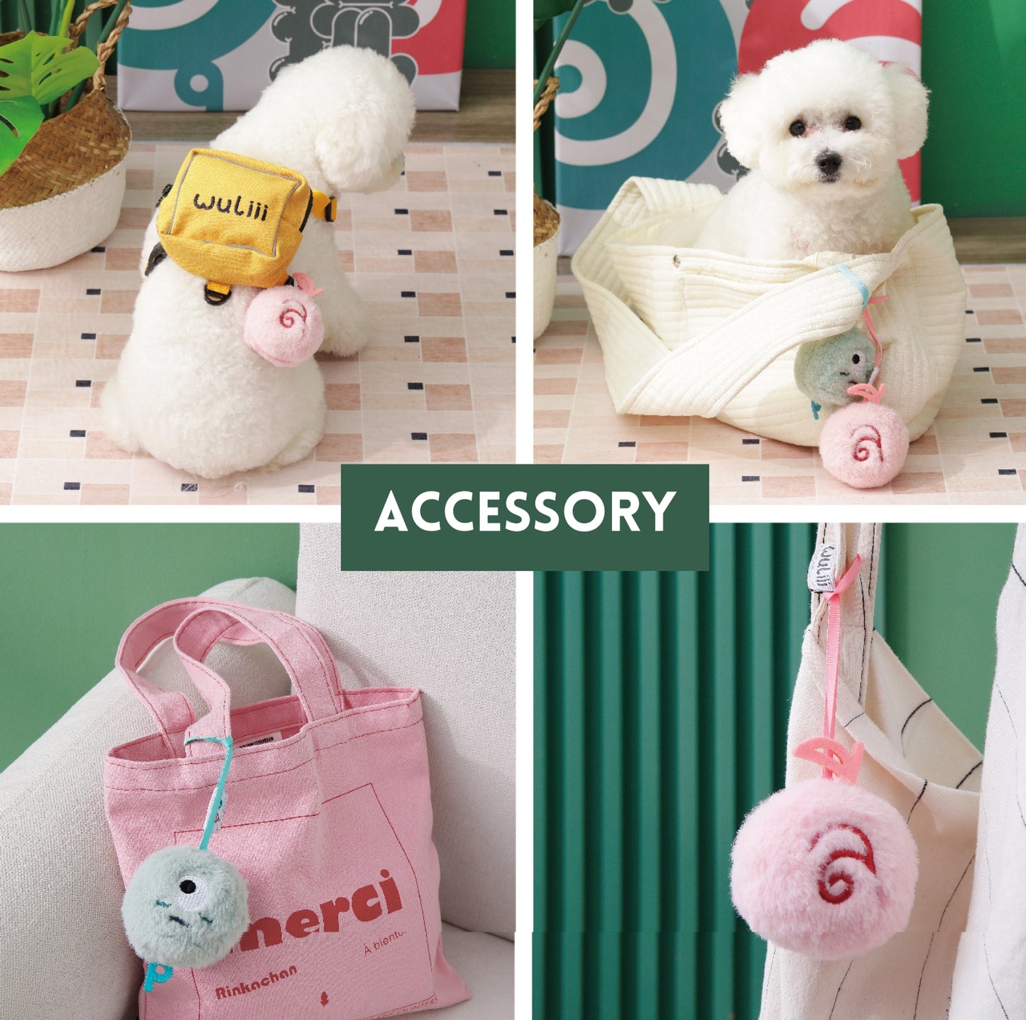 Wuliii Dual-Use Plush Pet Treat Ball - Cute and Functional Cat Dog Toys