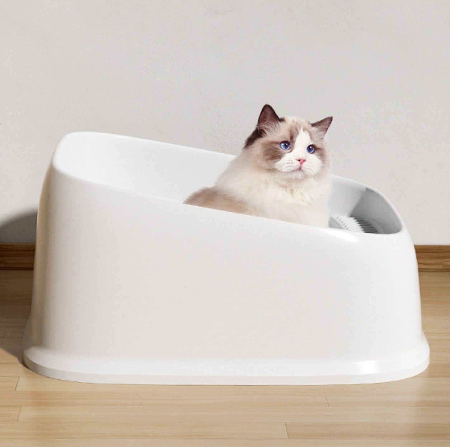 Open Cheese Toast Cat Litter Box with Large Capacity - {{product.type}} - PawPawUp