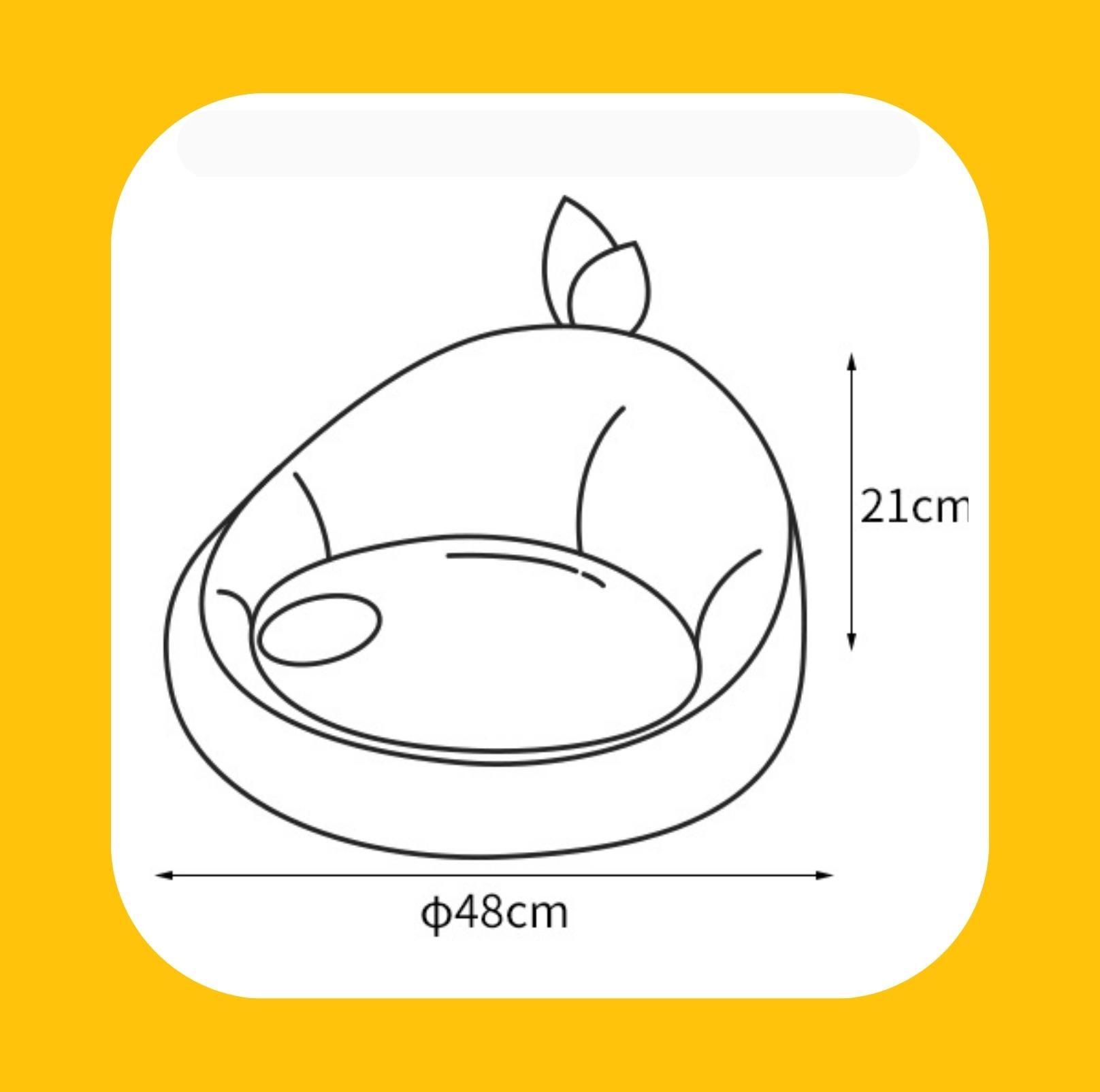 Fruit-Styled Cozy Cat Bed Small Dog Bed - {{product.type}} - PawPawUp