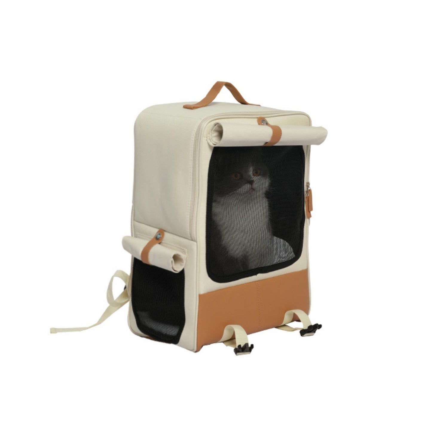 Super Large Foldable Pet Cat Carrier Backpack Bag With Ventilation And Privacy Curtain - {{product.type}} - PawPawUp