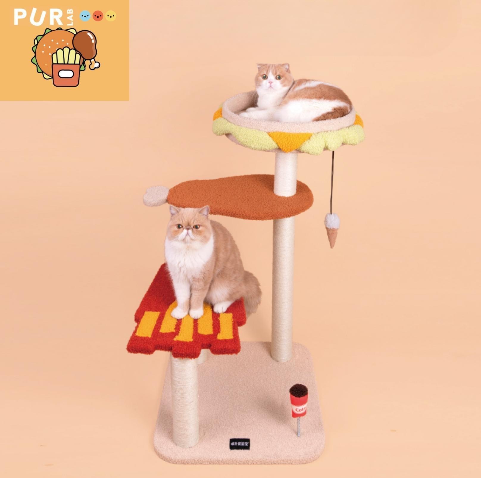 PurLab Family Meal 3-Levels Cat Tree With Scratching Post - {{product.type}} - PawPawUp