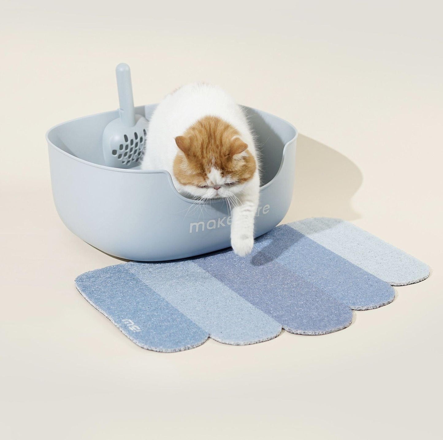 Makesure Open Cat Litter Tray Cat Litter Box (Litter mat included) - {{product.type}} - PawPawUp