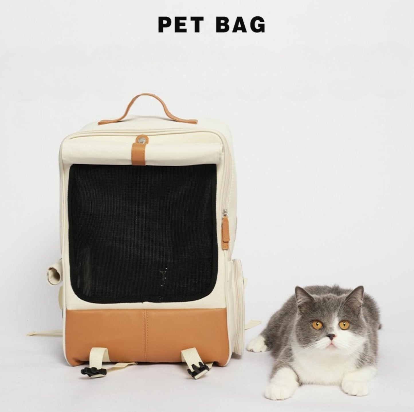 Super Large Foldable Pet Cat Carrier Backpack Bag With Ventilation And Privacy Curtain - {{product.type}} - PawPawUp