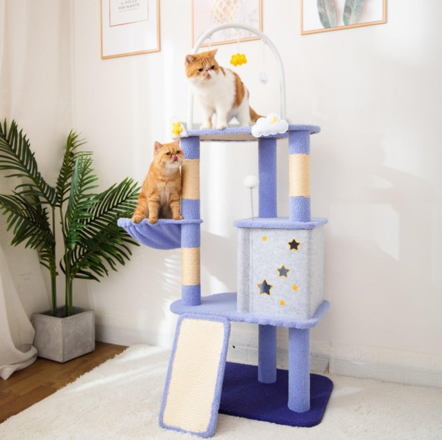 "Walking Among The Starry Sky" Cat Tree With Scratching Posts - {{product.type}} - PawPawUp