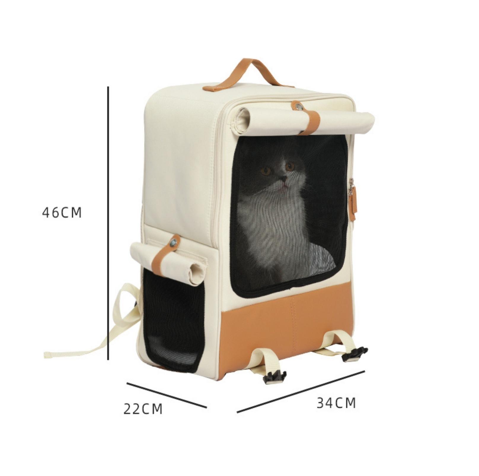 Super Large Foldable Pet Cat Carrier Backpack Bag With Ventilation And Privacy Curtain - {{product.type}} - PawPawUp