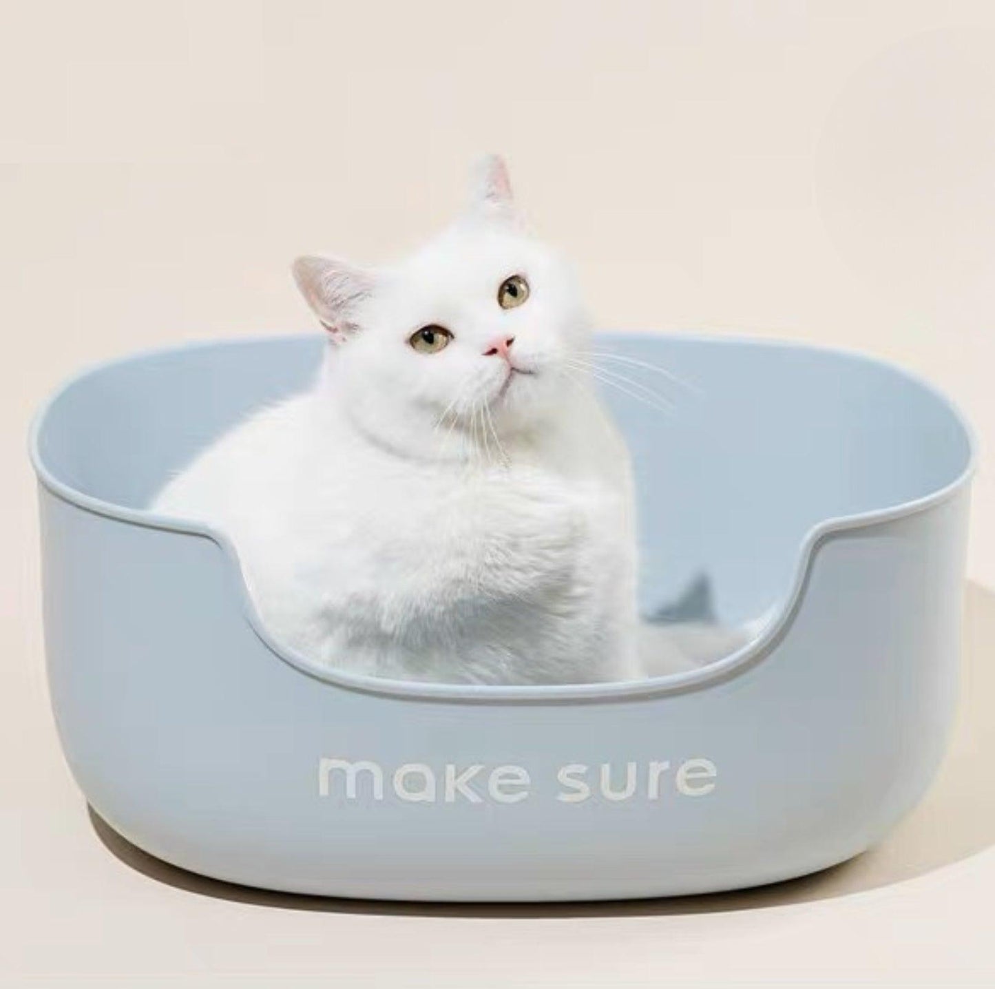 Makesure Open Cat Litter Tray Cat Litter Box (Litter mat included) - {{product.type}} - PawPawUp
