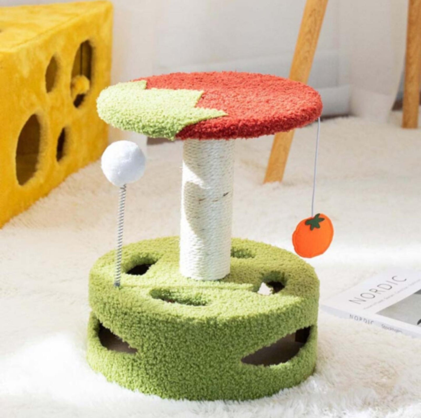 Cute Cartoon Style Small Cat Tree Scratching Post - {{product.type}} - PawPawUp