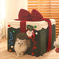 Christmas Gift Box-Styled House: Festive Shelter for Cats & Small Dogs