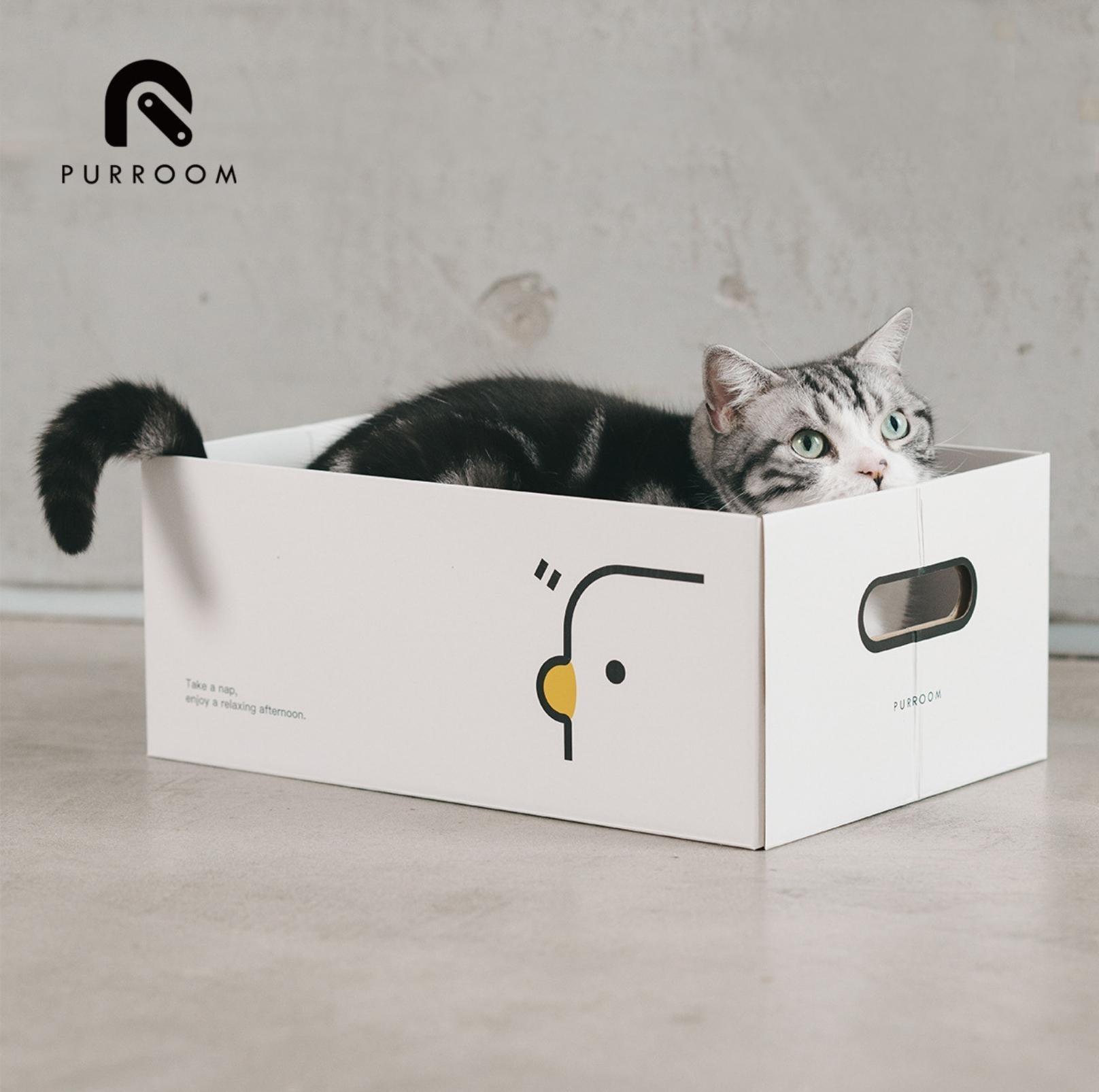 PURROOM Little Chick Series 2 In 1 Cat Scratcher Box - {{product.type}} - PawPawUp