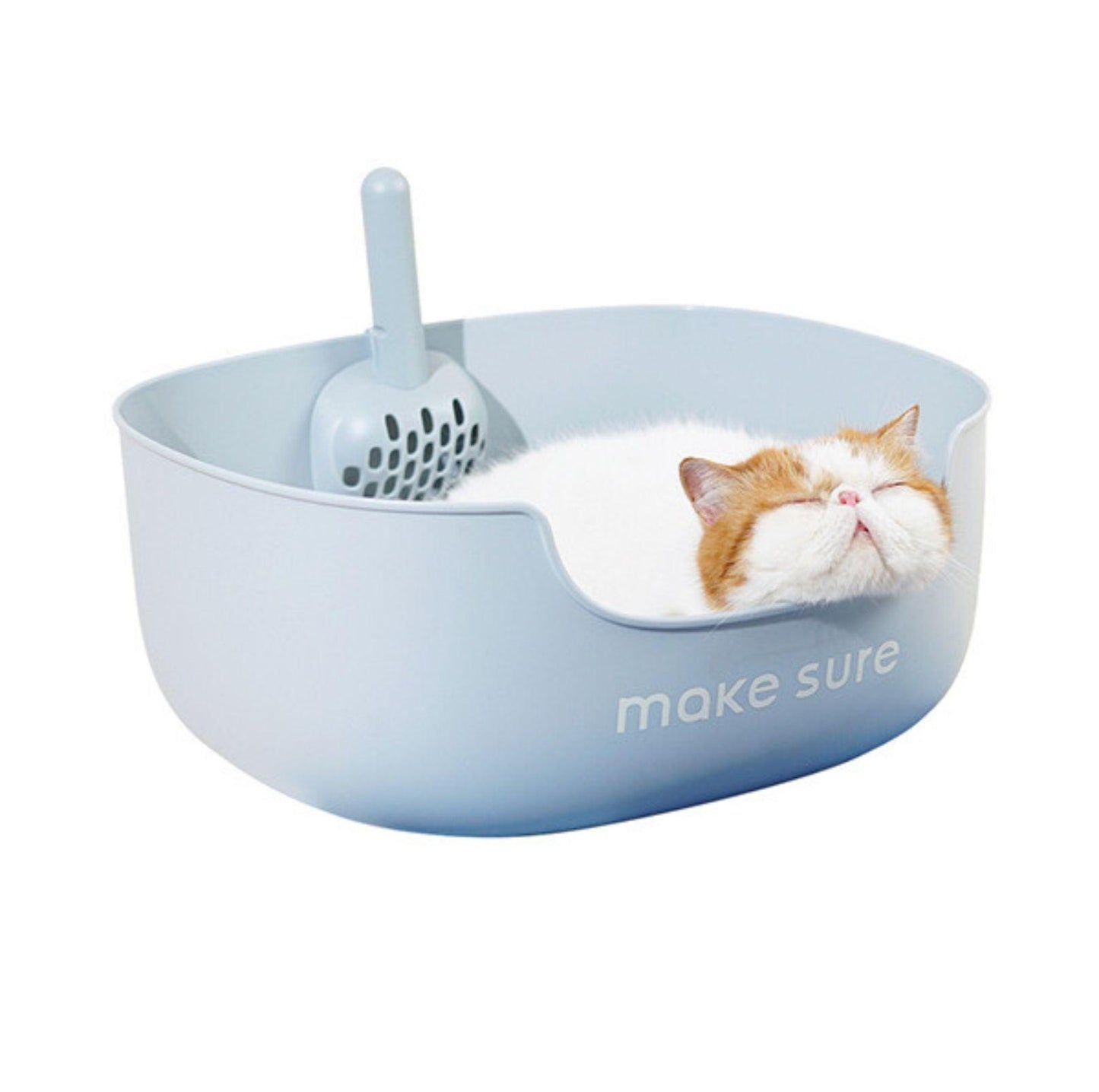 Makesure Open Cat Litter Tray Cat Litter Box (Litter mat included) - {{product.type}} - PawPawUp