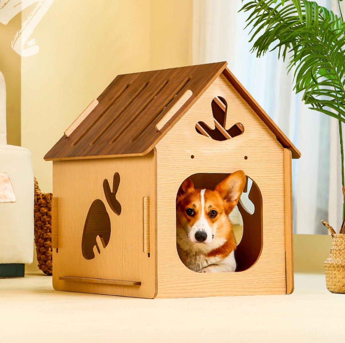 Scandi-Style Wooden Pet Cottage