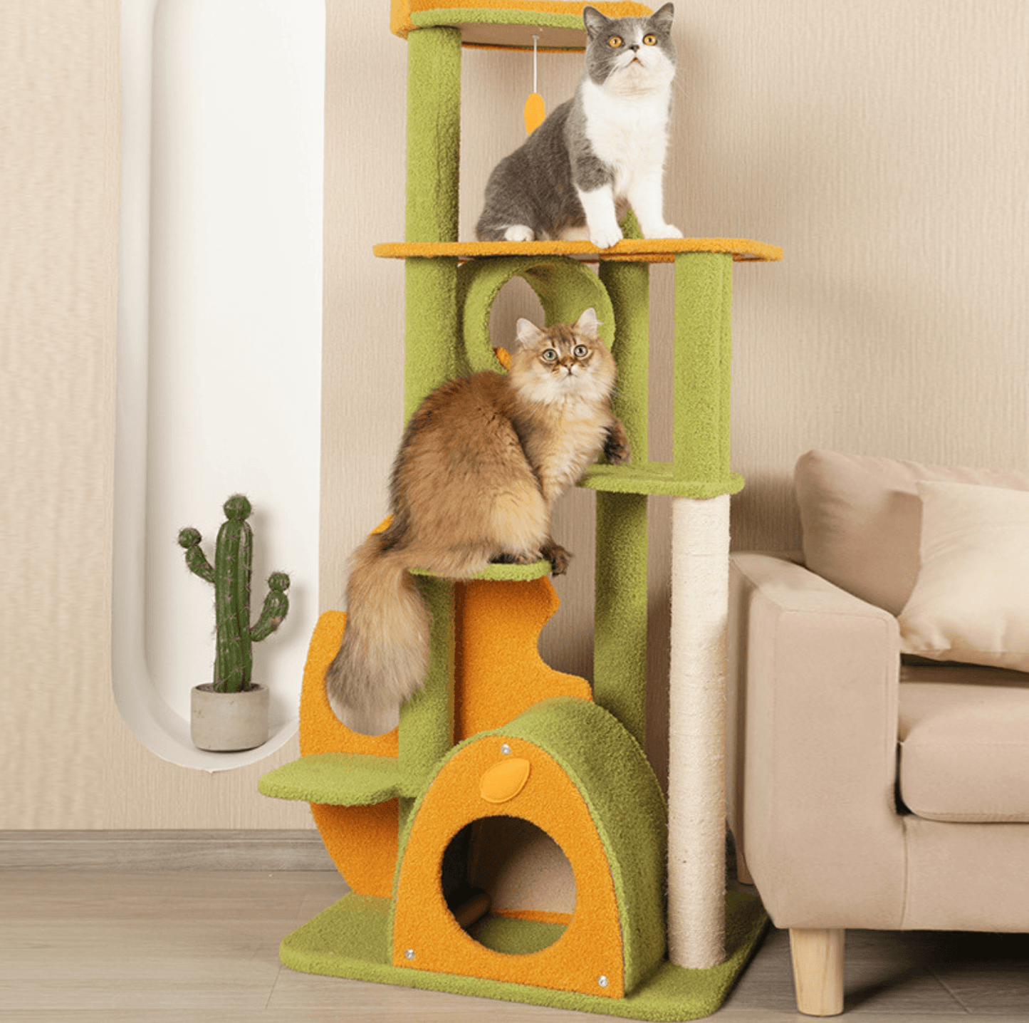 Tropical Rainforest Climbing Frame Cat Tree With Scratching Posts - {{product.type}} - PawPawUp