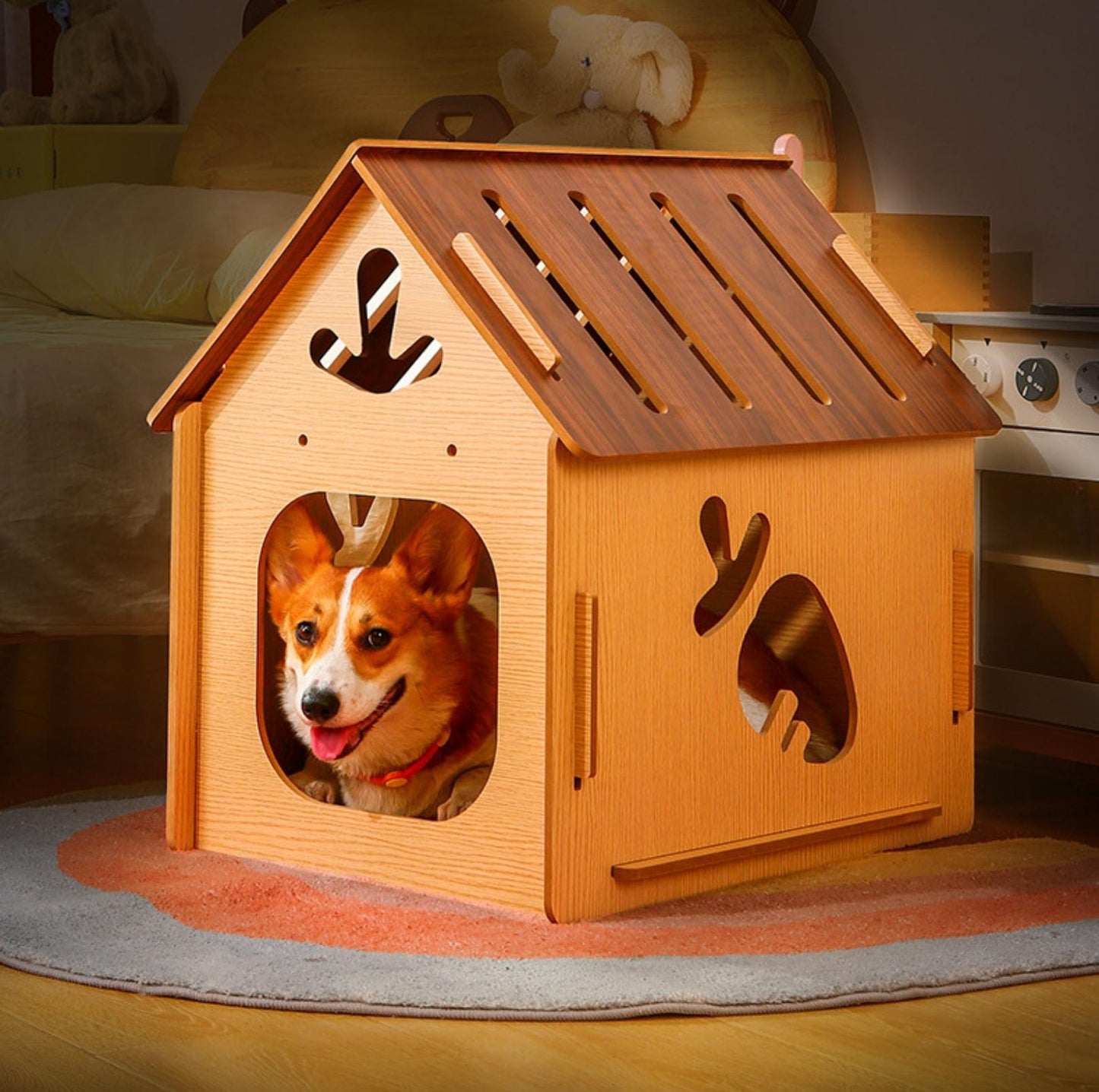 Scandi-Style Wooden Pet Cottage