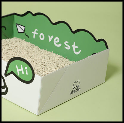 Miaoho Paper-based Portable and Foldable Cat Litter Tray