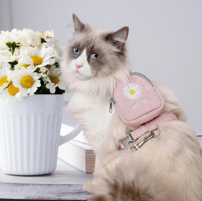 Daisy Backpack-Style Cat Harness & Leash Set - {{product.type}} - PawPawUp