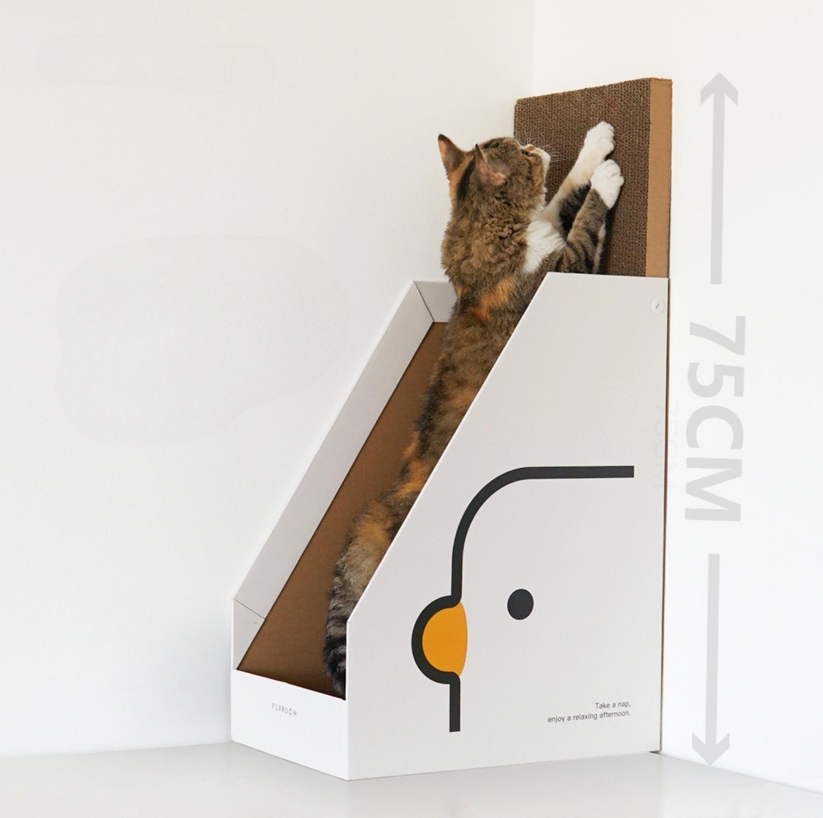 Vertical cardboard cat sales scratcher