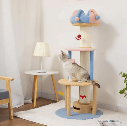 Circus Cat Tree with Scratching Posts and Cozy Nest - {{product.type}} - PawPawUp