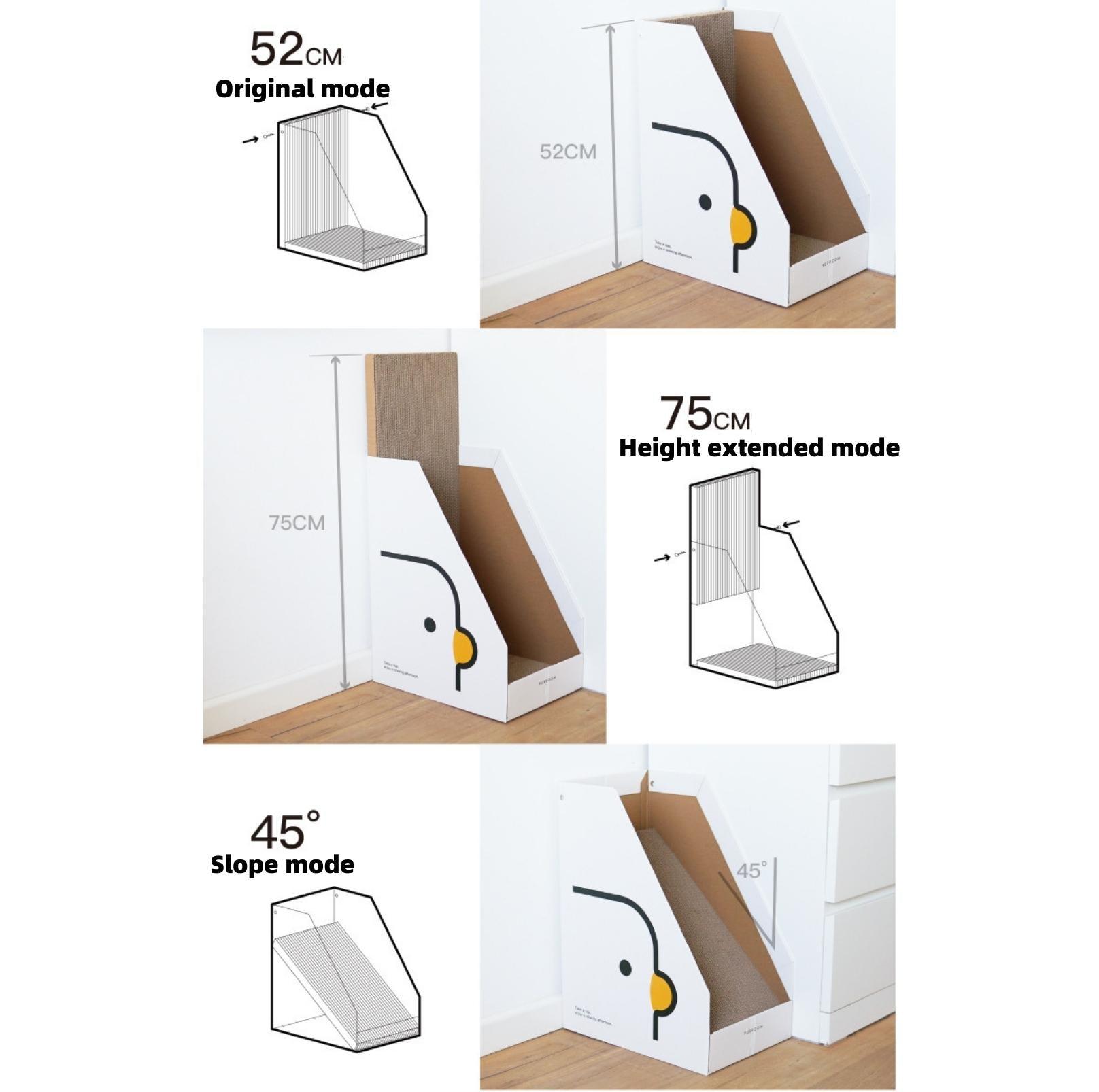 PURROOM Little Chick Series Vertical Cat Scratcher Box Cat Toy (Adjustable in height) - {{product.type}} - PawPawUp