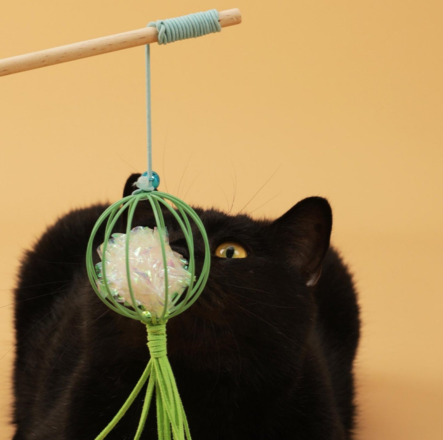 Suede Tasseled Lantern-Styled Cat Stick Cat Toys