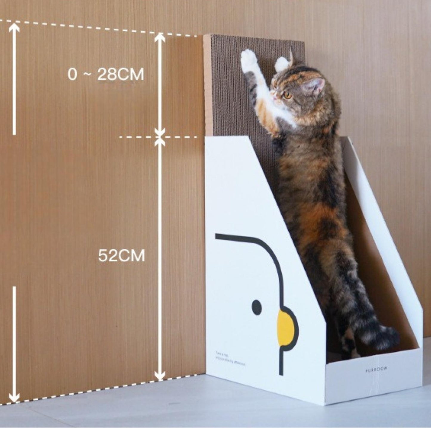 PURROOM Little Chick Series Vertical Cat Scratcher Box Cat Toy (Adjustable in height) - {{product.type}} - PawPawUp