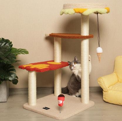 PurLab Family Meal 3-Levels Cat Tree With Scratching Post - {{product.type}} - PawPawUp