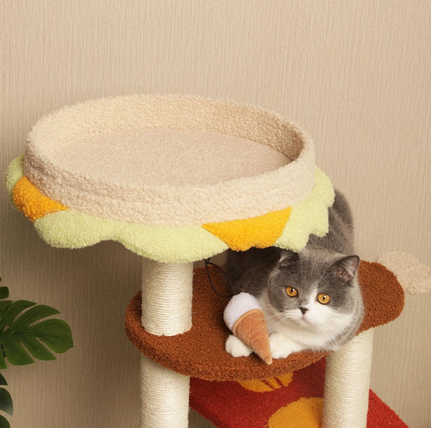 PurLab Family Meal 3-Levels Cat Tree With Scratching Post - {{product.type}} - PawPawUp