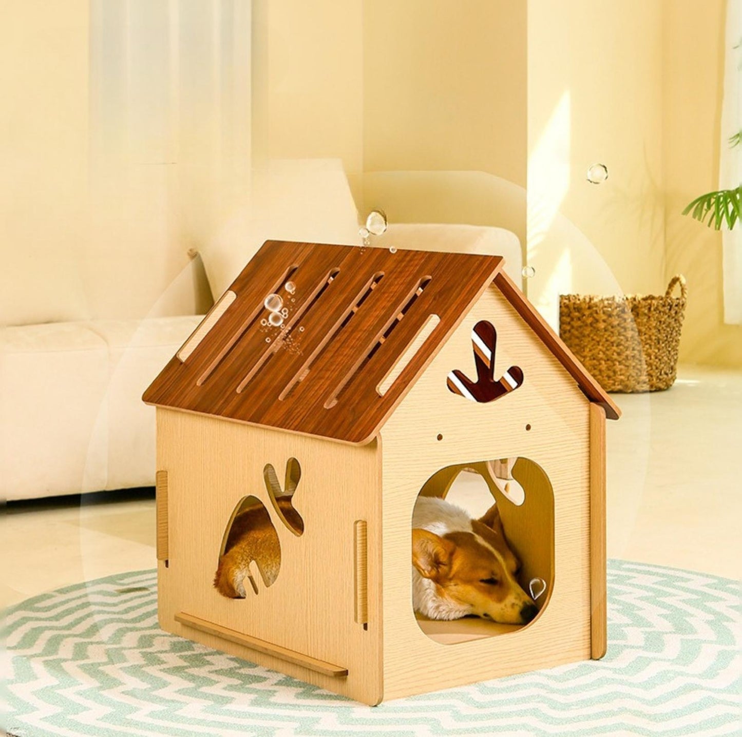 Scandi-Style Wooden Pet Cottage