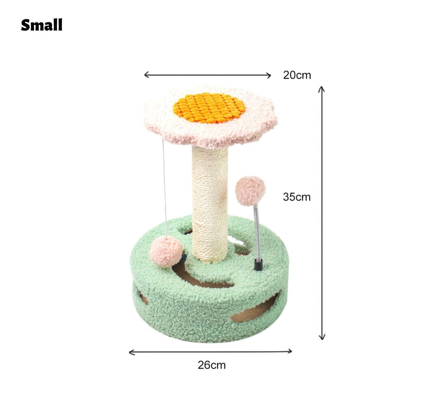 Sunflower Style Small Cat Tree with Scratching Post - {{product.type}} - PawPawUp