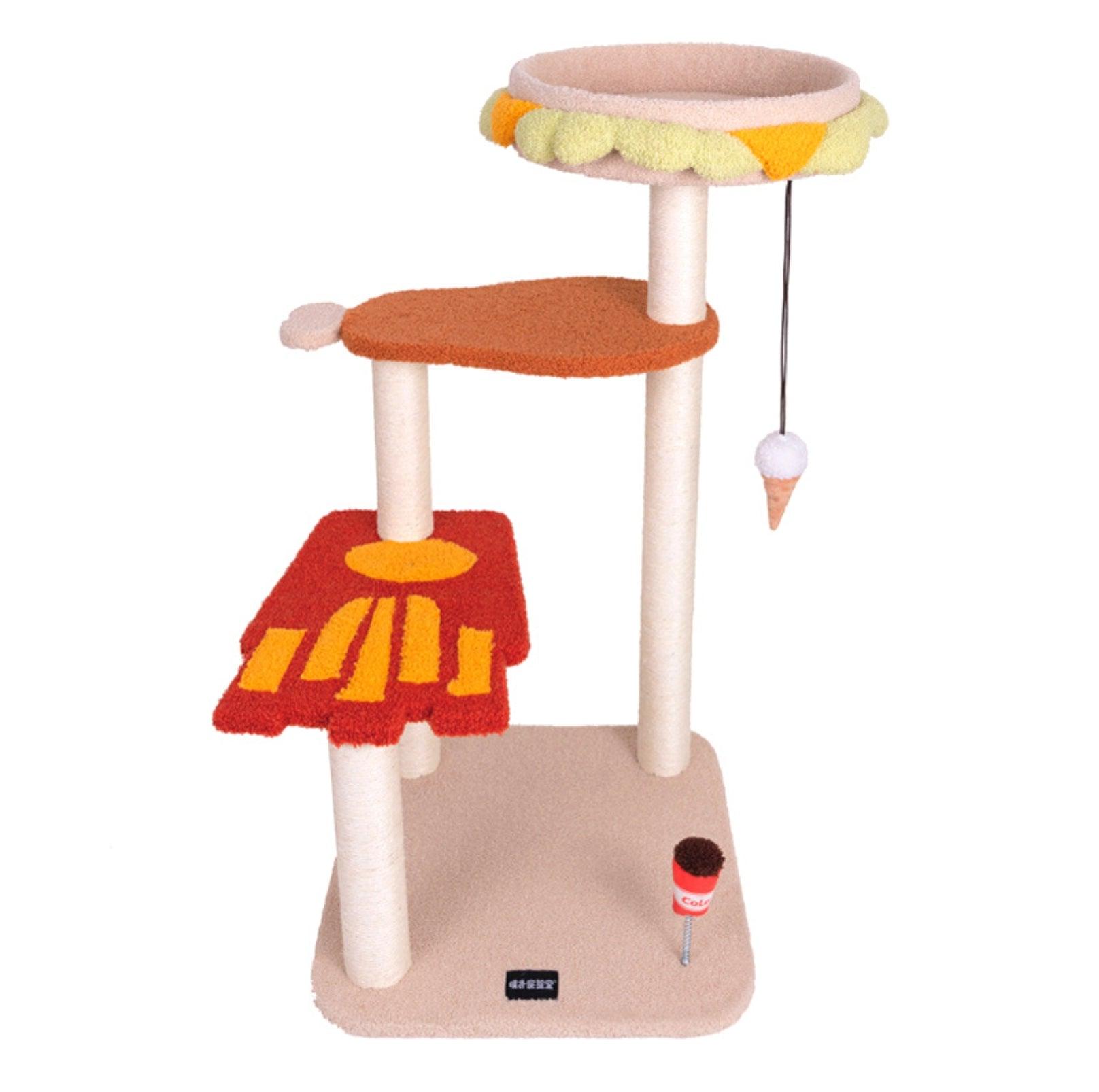 PurLab Family Meal 3-Levels Cat Tree With Scratching Post - {{product.type}} - PawPawUp