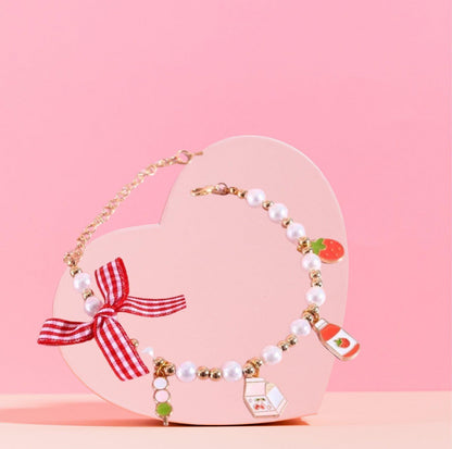 Cute Adjustable Ice-cream Strawberry & Duck Pet Necklace - {{product.type}} - PawPawUp