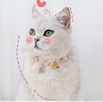 Cute Adjustable Ice-cream Strawberry & Duck Pet Necklace - {{product.type}} - PawPawUp