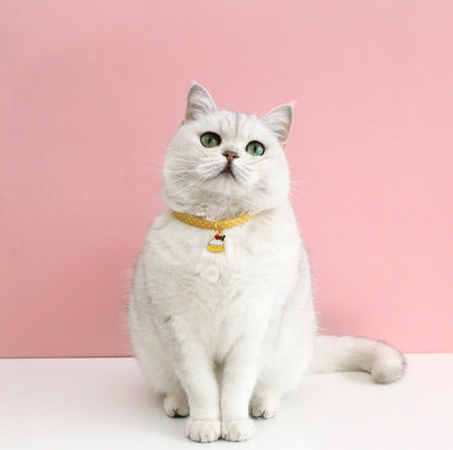 Adjustable Pet Collar with Lovely Charm and Copper Bell for Cats and Small Dogs - {{product.type}} - PawPawUp