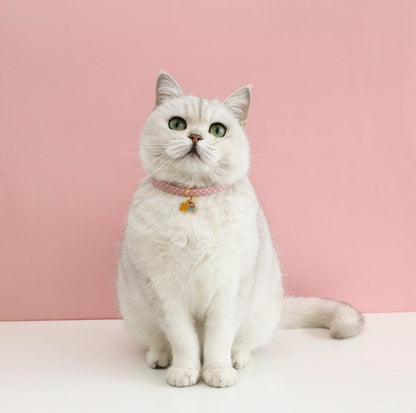 Adjustable Pet Collar with Lovely Charm and Copper Bell for Cats and Small Dogs - {{product.type}} - PawPawUp