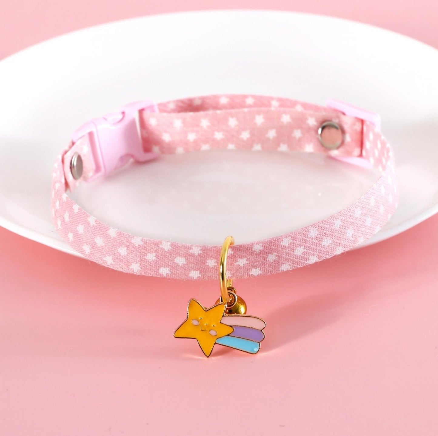 Adjustable Pet Collar with Lovely Charm and Copper Bell for Cats and Small Dogs - {{product.type}} - PawPawUp
