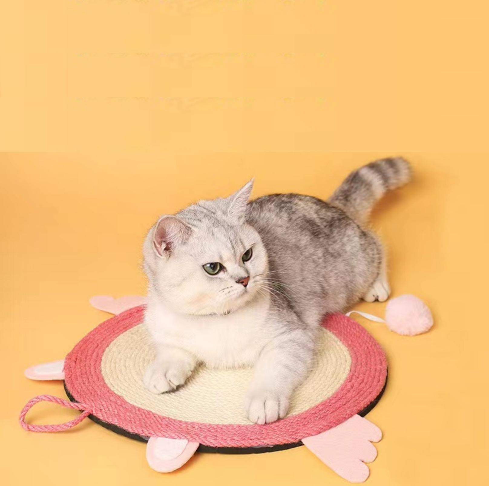 Angel Sisal Cat Scratching Mat | Eco-Friendly Hemp Rope Cat Scratcher - {{product.type}} - PawPawUp