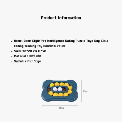Dog Bone Puzzle Toy for Slow Eating and Intelligence Development - {{product.type}} - PawPawUp