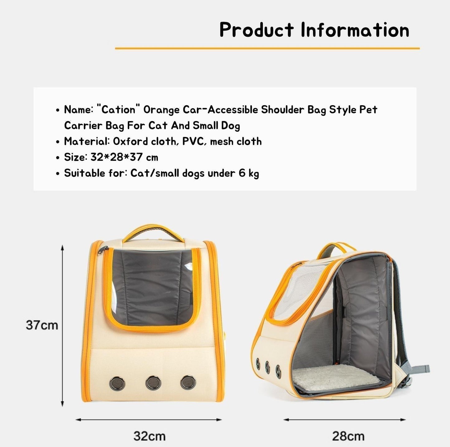 Car-Accessible Shoulder Bag Style Cat Carrier Small Dog Carrier - {{product.type}} - PawPawUp