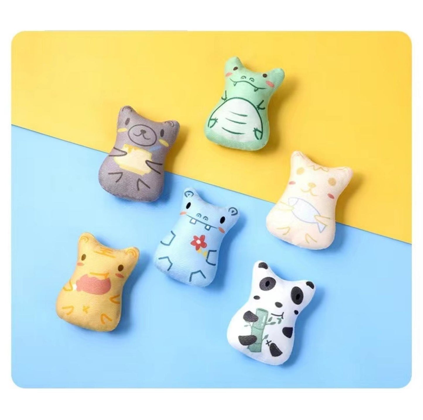 Cartoon Animal Design Chewing Cat Toys With Catnip - {{product.type}} - PawPawUp