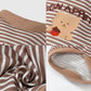 Cartoon Bear Pattern Striped Pet T-Shirt Pet Apparels - {{product.type}} - PawPawUp