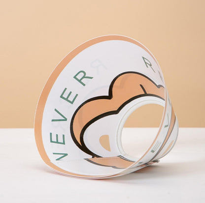 Cartoon Pattern Velcro E-Collar for Pet Recovery - Sizes S to L - {{product.type}} - PawPawUp