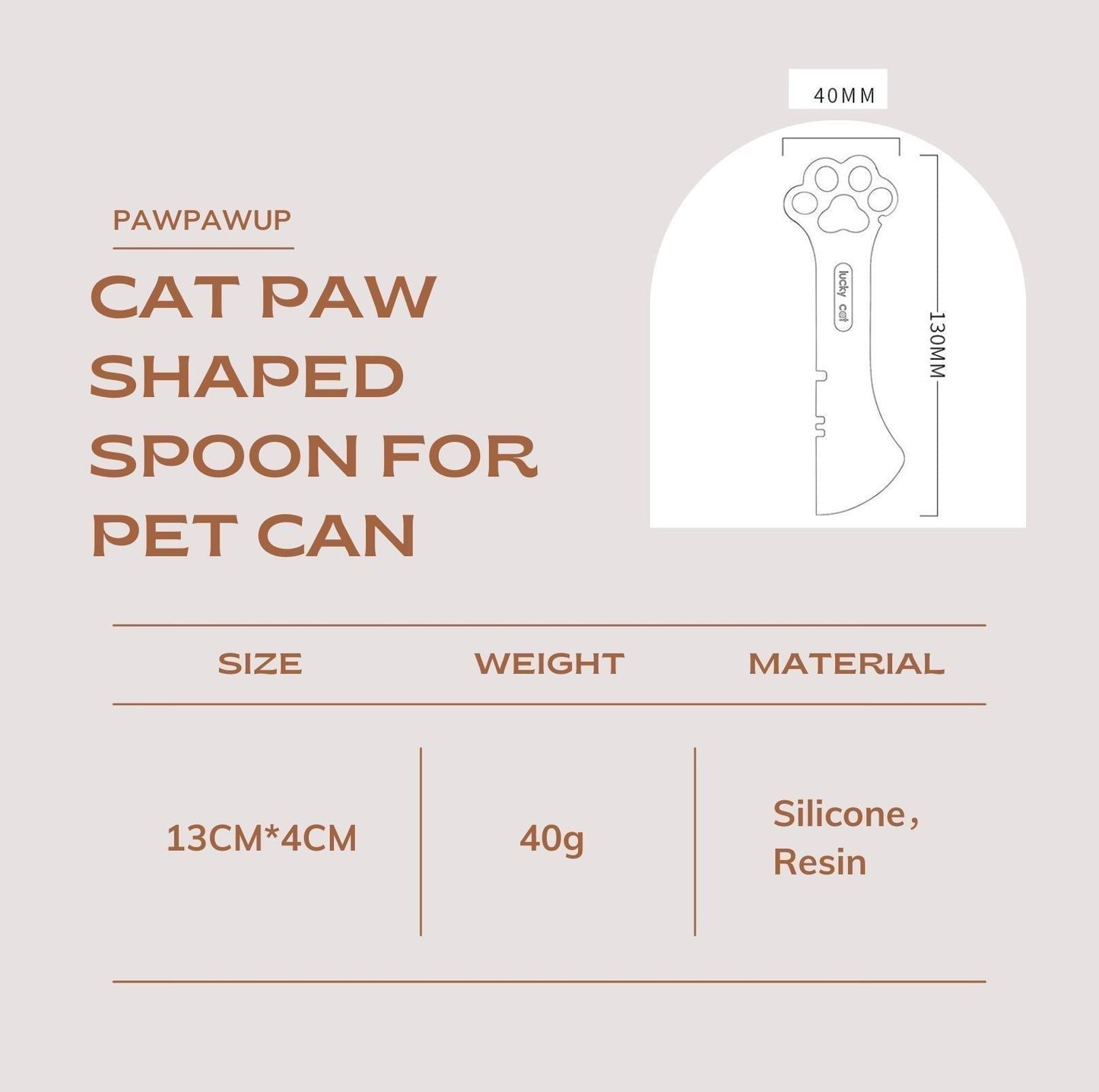 Cat Claw Silicone Spoon and Lid for Pet Cans - {{product.type}} - PawPawUp