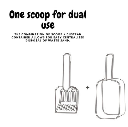 Cat Litter Scoop and Dustpan Combo - Easy Waste Disposal - {{product.type}} - PawPawUp