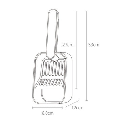 Cat Litter Scoop and Dustpan Combo - Easy Waste Disposal - {{product.type}} - PawPawUp