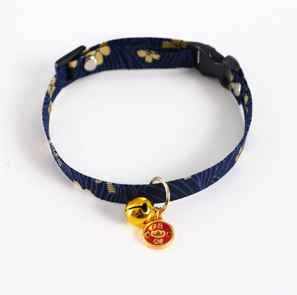 Chinese Style Adjustable Pet Collar with Engraved Pendants and Prints - {{product.type}} - PawPawUp