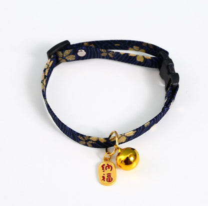 Chinese Style Adjustable Pet Collar with Engraved Pendants and Prints - {{product.type}} - PawPawUp