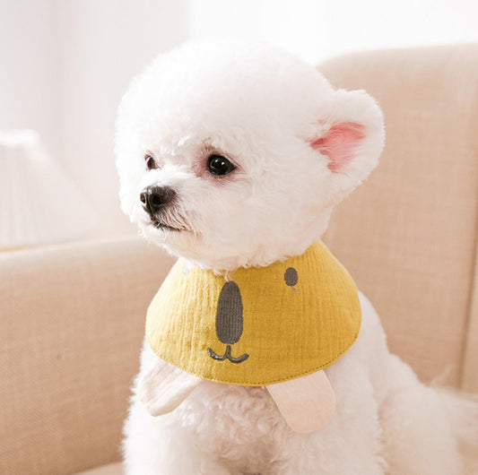 Colourful Cartoon Bear Cotton Pet Bib - {{product.type}} - PawPawUp