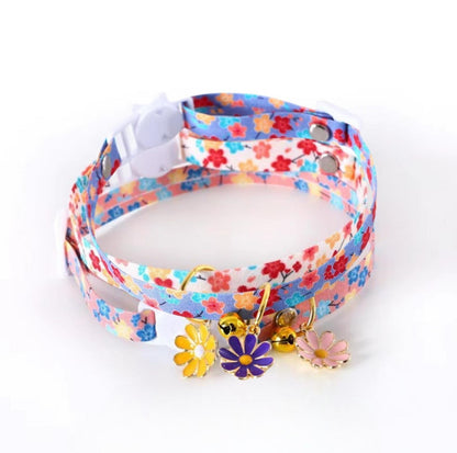 Colourful Daisy Adjustable Pet Collar for Cats and Small Dogs - {{product.type}} - PawPawUp