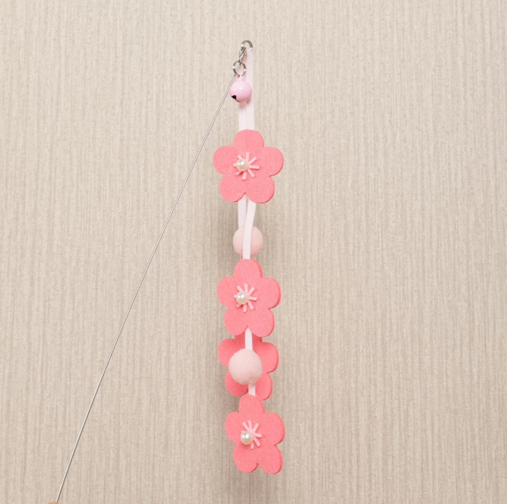 Colourful Flower Styled Cat Stick with Bells and Tassels | Cat Toys - {{product.type}} - PawPawUp